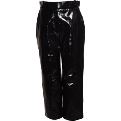 Khaite, melie broek in patentenleer