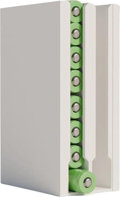 Flaare - batterij opbergdoos - AA batterijen dispenser - batterijen houder - beschermhoes voor AA batterijen - AA batterijenbox