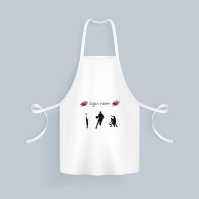 Akyol - basketbal met eigen naam - Keukenschort - Basketbal - jongens en meisjes - cadeau - verjaardag - geschenk - gepersonaliseerd - jongens en meisjes - 82 bij 71 cm