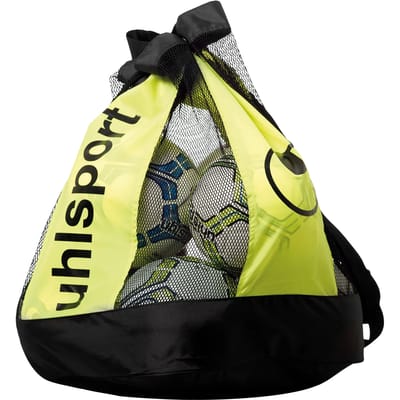 Uhlsport (16 Pcs.) Ballenzak - Zwart / Fluogeel | Maat: UNI