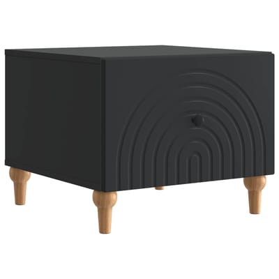 vidaXL - Salontafel - met - lade - Zwart - 49 - x - 50 - x - 40 - cm - Bewerkt - hout