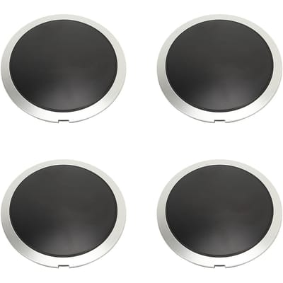4 pièces Cache-moyeu 68078419AC Haute Dureté Cache-moyeu Central avec Garniture Chromée Remplacement pour FIAT 500 2007 à 2019 White Circle Red Letter