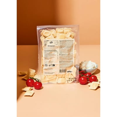 Bio ravioli met tomaat en ricotta 250 g