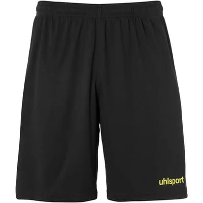 Uhlsport Center Basic Short Kinderen - Zwart / Fluogeel | Maat: 116