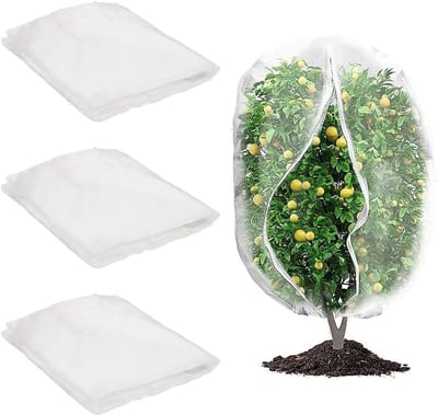 3-Pack Beschermnet voor Planten, 60 Mesh/Square Meter, Dikke Bescherming tegen Vogels, Eekhoorns en Insecten voor Groenten, Bloemen en Fruit (120x180cm)