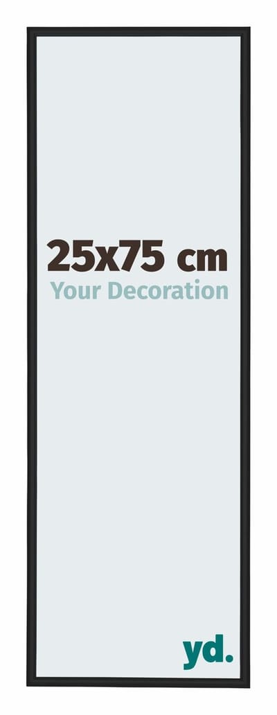 Your Decoration - Fotolijst 25x75 cm - Aluminium - Zwart Hoogglans - Miami