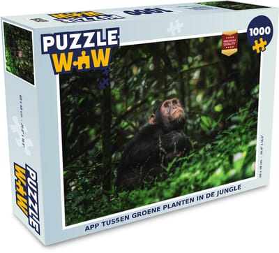 Puzzel App tussen groene planten in de jungle - Legpuzzel - Puzzel 1000 stukjes volwassenen