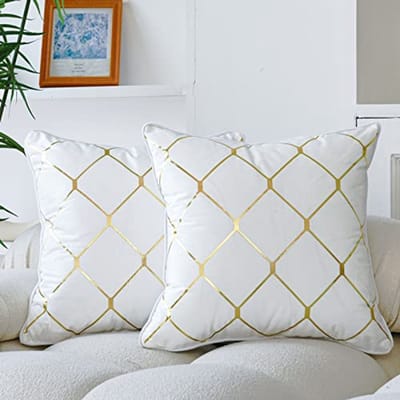 Set van 2 fluwelen sierkussenslopen 45x45 cm voor bank - Woondecoratie