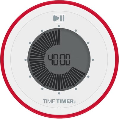 Time Timer® Original Twist kleur Red - Visuele Countdown Timer - Red - Tijdklok - Tijdmanagement Tool - School, Thuis, Kantoor - Optioneel Alarm - Geen Luid Getik