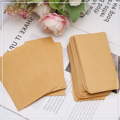 200 Stuks Kraft Papier Enveloppen, Kleine Bruine Zaad Enveloppen voor Verpakking van Munten en Kleine Onderdelen