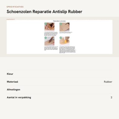 Dailygoods- Schoenzolen Antislip - Zachte Snijbare Rubber - Schokabsorptie - DIY Reparatie - Lichtgewicht - Eenvoudig te Installeren - Schoenbodem