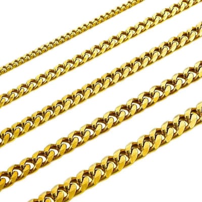 Aramat Jewels | Halskettingen | Stijlvolle RVS Gourmet Ketting goudkleur | 60cm / 4mm |60cm | | Staal | Volwassenen | Verkleurd niet
