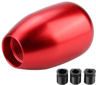 Dailygoody - Universele 5 Versnellingen Shifter Knop met 3 Adapters - Rood