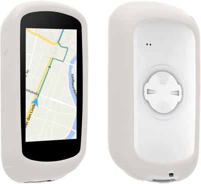kwmobile hoes geschikt voor Garmin Edge Explore 2 - Siliconen beschermhoes voor fietsnavigatie - wit