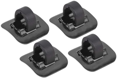 Allecto - Fiets Frame Clips - Set van 4 Kabelbeugels - Zwart - Geschikt voor Rem- en Versnellingskabels - Duurzaam en Sterk - Ideaal voor Fietsonde...
