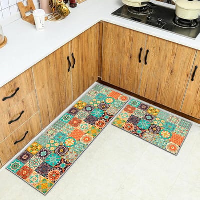 Keukenloper - Keukenmat - Keuken Vloerkleed - Wasbaar - Veelkleurig