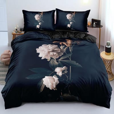Klassieke dekbedovertreksets Bloemenblauw Goud King, Queen, Full, Twin Dubbele dekbedovertrekken Kussenslopen Beddengoed Beddengoedset 260x220cm 200x230cm 3pcs