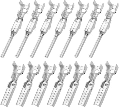Dailygoods - Bedrading krimpklemmen - Connectoren voor auto-reparatie - Zilver - Terminal pinnen voor kabelverbindingen - Geschikt voor 0,5 mm²-1,5 mm²