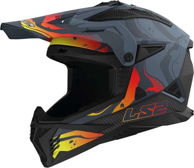 LS2 MX708 Fast II Wash Matt Donker Grijs Offroad Helm - Helm