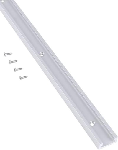 1574 Inch T-track met Schroeven Dubbel Geslepen - Universeel met Voorgeboorde Montagegaten voor Houtbewerking en Klemmen - Aluminiumlegering met Hoge Weerstand