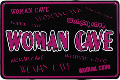 Wandbord - Women cave - Vrouwen - Metalen wandbord - Decoratie - Metal sign - Bar decoratie - Tekst bord - Metalen borden - UV bestendig - Retro - Mancave - Wand Decoratie - Metalen bord - 20 x 30 cm