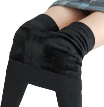Fleece Legging - Zwart - Thermo Legging - Winter Legging - Fleece panty - Warme Kleren -Maat M - Thermo Legging - Warme Panty - Thermo Panty - Dames Kleding - Shapewear