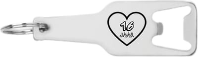 Akyol - 16 jaar flesopener - Hoera 16 jaar - familie - cadeau - 105 x 25mm