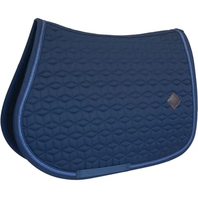 Kentucky Horsewear - Zadeldoek glitter rope dressage wit/marine