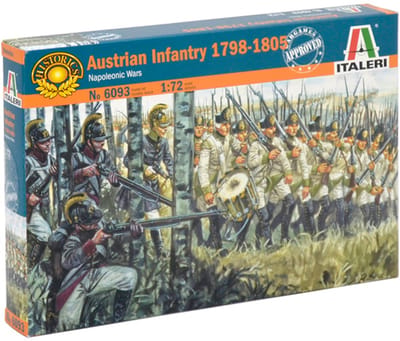 Italeri Modelbouwpakket Militaire voertuigen - 6093 Oostenrijkse Infanterie 1798-1805 - Napoleontische Oorlogen - 48 Figuren Plastic - 1:72 - Modelbouw