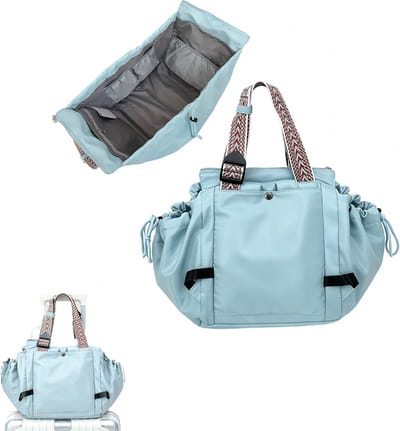 KZQ 3-in-1 multifunctionele reistas - Rugzak schoudertas en crossbody - Lichtgewicht met meerdere vakken - Perfect voor reizen werk en dagelijks gebruik - Blauw