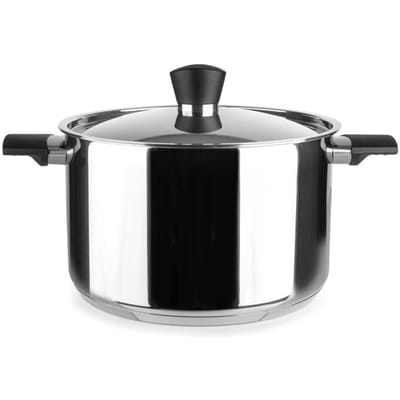 IBILI Svea - Marmite avec Couvercle (28cm) - Acier Inoxydable / Anses Bakélite