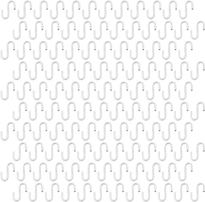 Dailygoods- S-haken 120 stuks - Zilverkleurige S-vormige haken - Multifunctionele ophanghaken - Voor binnen/buiten - Eenvoudig te bevestigen zonder boren