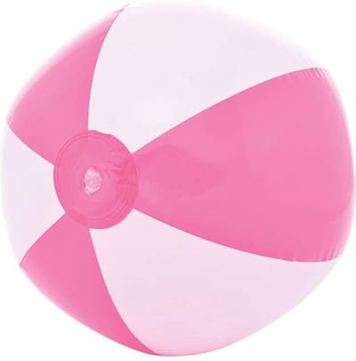 Benza Opblaasbare Strandbal Roze en Wit 25 cm
