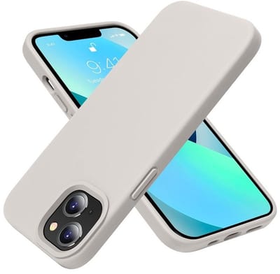 geschikt voor iPhone 15 Plus Hoesje Siliconen - Soft Touch Telefoonhoesje - geschikt voor iPhone 15 Plus Silicone Case met zachte voering - Mobiq Liquid Silicone Case Hoesje geschikt voor iPhone 15 Plus lichtgrijs
