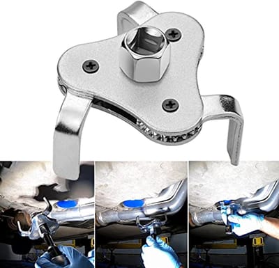 Universele verstelbare oliefiltersleutel voor 2,5" tot 4,5" oliefilters - 3-been remover tool set