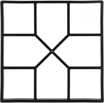 Bestratingsvorm Tuinpad - Betonmal Stapsteen - Zelf Tuinpad Maken - Herbruikbare Plastic Mal - 40 x 40 cm - Zwart