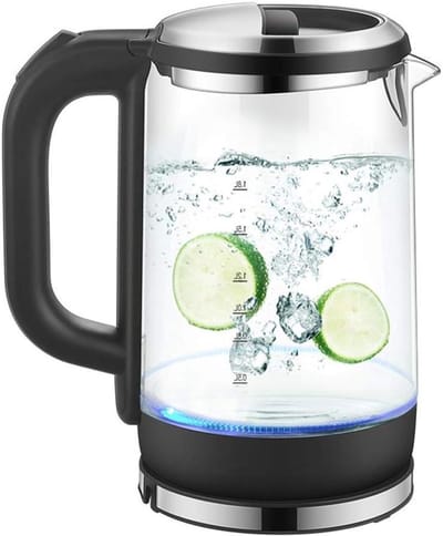 Waterkoker Glas - Elektrische Koker - Snel Water Koken - Automatische Uitschakeling - 1.8 Liter - Zwart