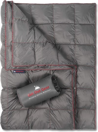 Campingdeken Dubbel - Opvouwbare deken - Buitenactiviteiten - Lichtgewicht warmte - 195x127cm - Grijs