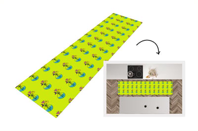 Keukenloper - Loper keuken - Bloemen - Vazen - Patronen - 200x50 cm - Keukenloper vinyl