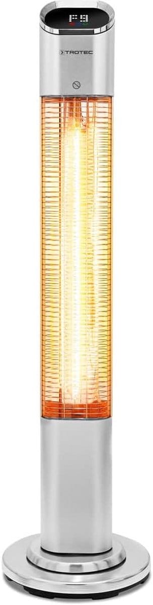 Terrasverwarmer - Infrarood Verwarming - Buiten Ontspannen - 45 Graden Oscillatie - 2000 Watt - Zilver