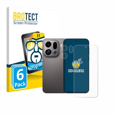 BROTECT - Screenprotector voor Oppo Find X9 (Voor+Camera) - Folie Beschermfolie transparant 6 Stuks