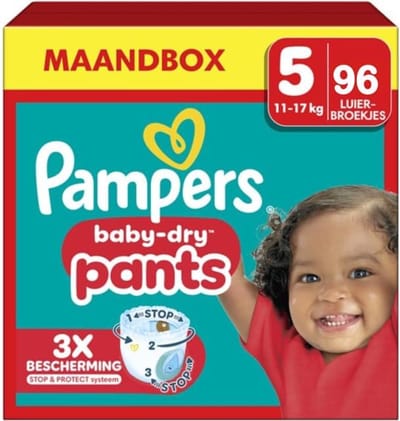 Luierbroekjes - Baby luiers - Droge babyhuid - Gemakkelijk aan/uit - 96 stuks maat 5 - Wit