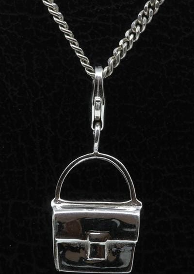 Zilveren Handtas hanger én bedel
