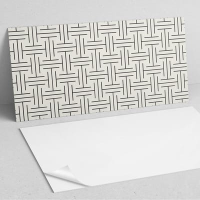 Coloray Wandpanelen Zelfklevend - Geometrisch ruitpatroon PVC Wandpaneel - 100 cm x 50 cm - Zwart Wandbekleding Zelfklevend - 1 stuk - Mozaïeken Wandpanelen Zelfklevend - Wandpanelen Keuken - Wandpaneel Badkamer