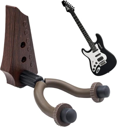 Muziekinstrumenten Muurbeugel - Instrumentenhaak Gitaarhouder - Instrumenten Ophangen - Veelzijdig en Stabiel - 14 x 9 x 9 cm - Zwart