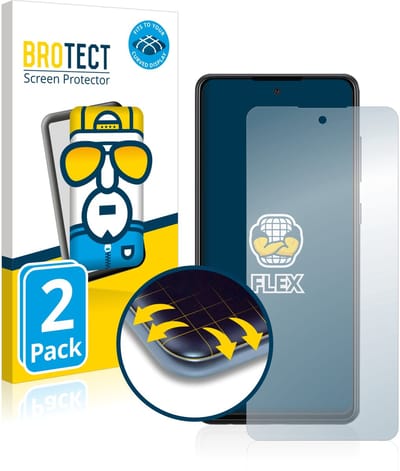 BROTECT - Screenprotector voor Samsung Galaxy A72 / 5G - Folie Beschermfolie transparant volledig dekking - 2 Stuks