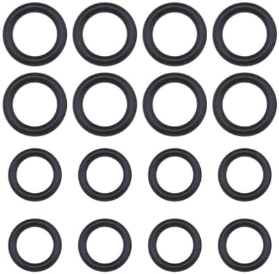 Dailygoods- O-ringen set 50 stuks - Rubber - Sluitringen - Afdichtingen - Vervanging voor 1/4 inch / 3/8 inch - Buitendiameter 14,0 mm / 17,1 mm - Afdichtringen
