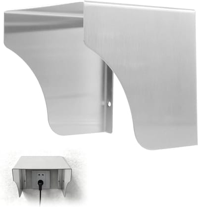 RVS Buitenstopcontact met Regenbescherming en Waterdichte Deksel voor Badkamer en Tuin, Ideaal voor Buitengebruik