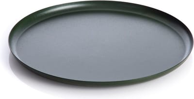 XLBoom Bao Tray Medium Ø 30cm Green - Design serveerschaal van roestvrij staal - Verkrijgbaar in Soft Black | Matt Black | Soft Copper | Red | Green - Luxe dienblad voor tafel & interieur