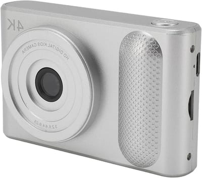 Digitale Camera 48 MP 4K Autofocus Compactcamera met 24 Inch Scherm 16x Digitale Zoom Vlogcamera voor Tieners-beginners (SILVER)